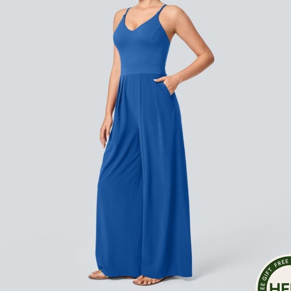 HALARA Vibrant Blue Jumpsuit NWT - Picture 6 of 7